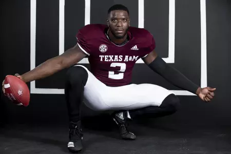 COLLEGE STATION, TX - July 28, 2021 - Defensive lineman Micheal Clemons #2 of the Texas A&M Aggies during Football Photo Day in College Station, TX. Photo By Olivia Treadwell/Texas A&M Athletics