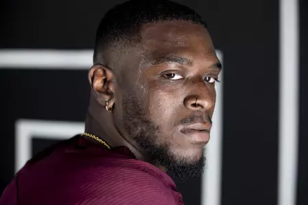 COLLEGE STATION, TX - July 28, 2021 - Defensive lineman Micheal Clemons #2 of the Texas A&M Aggies during Football Photo Day in College Station, TX. Photo By Olivia Treadwell/Texas A&M Athletics