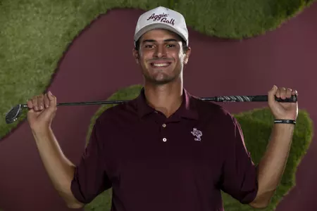COLLEGE STATION, TX - August 26, 2021 - Evan Myers of the Texas A&M Aggies during Men’s Golf Photo Day in College Station, TX. Photo By Kate Luffman/Texas A&M Athletics