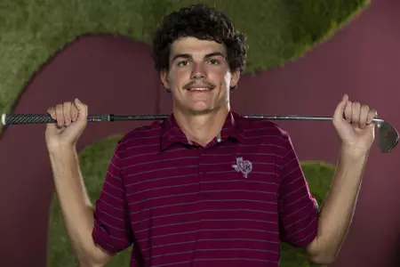 COLLEGE STATION, TX - August 26, 2021 - Dallas Hankamer of the Texas A&M Aggies during Men’s Golf Photo Day in College Station, TX. Photo By Kate Luffman/Texas A&M Athletics