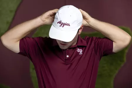 COLLEGE STATION, TX - August 26, 2021 - Matthew Denton of the Texas A&M Aggies during Men’s Golf Photo Day in College Station, TX. Photo By Kate Luffman/Texas A&M Athletics