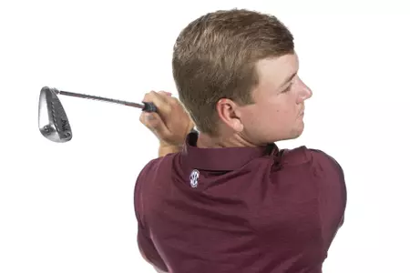 COLLEGE STATION, TX - August 26, 2021 - William Paysse of the Texas A&M Aggies during Texas A&M Golf Photo Day at The Studio in Kyle Field in College Station, TX. Photo By Brendall O'Banon/Texas A&M Athletics