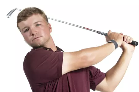 COLLEGE STATION, TX - August 26, 2021 - William Paysse of the Texas A&M Aggies during Texas A&M Golf Photo Day at The Studio in Kyle Field in College Station, TX. Photo By Brendall O'Banon/Texas A&M Athletics