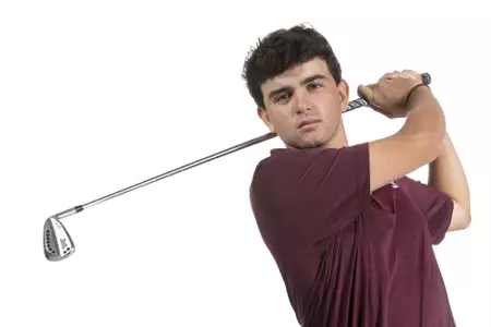 COLLEGE STATION, TX - August 26, 2021 - Dani Rodrigues of the Texas A&M Aggies during Texas A&M Golf Photo Day at The Studio in Kyle Field in College Station, TX. Photo By Brendall O'Banon/Texas A&M Athletics