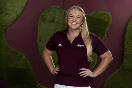 COLLEGE STATION, TX - August 26, 2021 - Hailee Cooper of the Texas A&M Aggies during Women’s Golf Photo Day in College Station, TX. Photo By Kate Luffman/Texas A&M Athletics