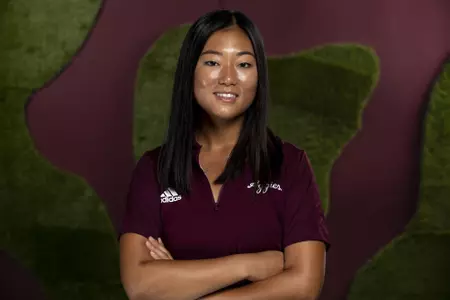 COLLEGE STATION, TX - August 26, 2021 - Jennie Park of the Texas A&M Aggies during Women’s Golf Photo Day in College Station, TX. Photo By Kate Luffman/Texas A&M Athletics