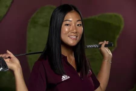 COLLEGE STATION, TX - August 26, 2021 - Jennie Park of the Texas A&M Aggies during Women’s Golf Photo Day in College Station, TX. Photo By Kate Luffman/Texas A&M Athletics
