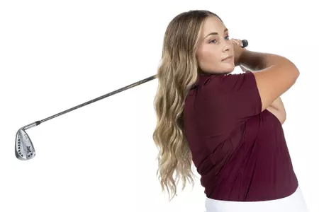 COLLEGE STATION, TX - August 26, 2021 - Brooke Tyree of the Texas A&M Aggies during Texas A&M Golf Photo Day at The Studio in Kyle Field in College Station, TX. Photo By Brendall O'Banon/Texas A&M Athletics