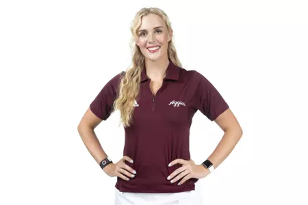 COLLEGE STATION, TX - August 26, 2021 - Ellie Szeryk of the Texas A&M Aggies during Texas A&M Golf Photo Day at The Studio in Kyle Field in College Station, TX. Photo By Brendall O'Banon/Texas A&M Athletics