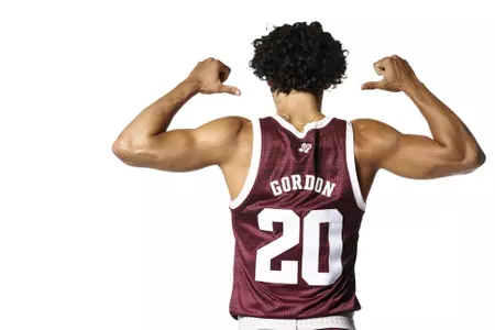 COLLEGE STATION, TX - July 14, 2021 - Andre Gordon #20 of the Texas A&M Aggies during Texas A&M Aggies Men’s Basketball Photo Day at Kyle Field in College Station, TX. Photo By Bailey Orr/Texas A&M Athletics