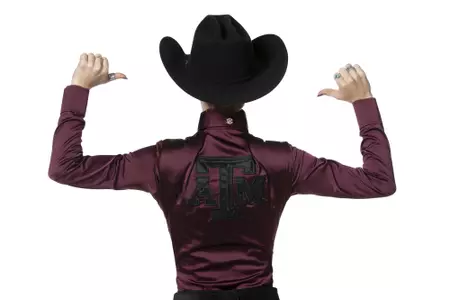 COLLEGE STATION, TX - August 25, 2021 - Hayley Riddle of the Texas A&M Aggies during Texas A&M Equestrian Team Photo Day at The Studio in Kyle Field in College Station, TX. Photo By Aiden Shertzer/Texas A&M Athletics