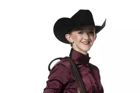COLLEGE STATION, TX - August 25, 2021 - Hayley Riddle of the Texas A&M Aggies during Texas A&M Equestrian Team Photo Day at The Studio in Kyle Field in College Station, TX. Photo By Aiden Shertzer/Texas A&M Athletics