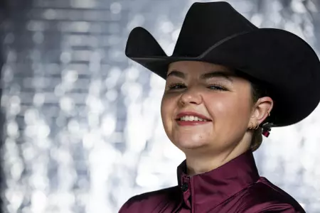 COLLEGE STATION, TX - August 25, 2021 - Ella Petak of the Texas A&M Aggies during Equestrian Photo Day in College Station, TX. Photo By Kate Luffman/Texas A&M Athletics