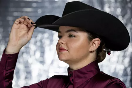 COLLEGE STATION, TX - August 25, 2021 - Ella Petak of the Texas A&M Aggies during Equestrian Photo Day in College Station, TX. Photo By Kate Luffman/Texas A&M Athletics