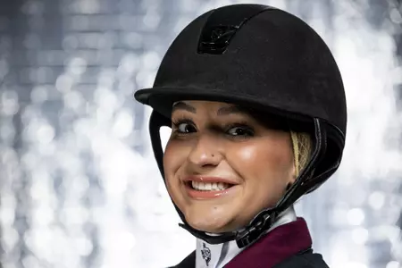 COLLEGE STATION, TX - August 25, 2021 - Bella Kay of the Texas A&M Aggies during Equestrian Photo Day in College Station, TX. Photo By Kate Luffman/Texas A&M Athletics