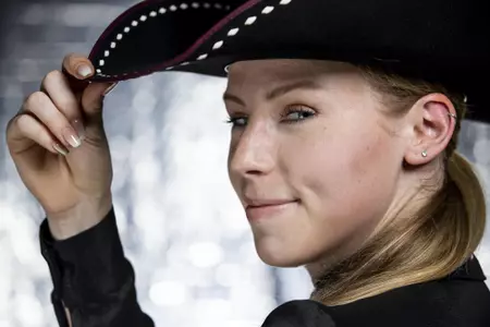 COLLEGE STATION, TX - August 25, 2021 - Courtney Murphey of the Texas A&M Aggies during Equestrian Photo Day in College Station, TX. Photo By Kate Luffman/Texas A&M Athletics