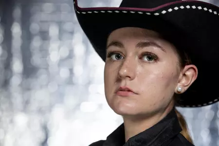 COLLEGE STATION, TX - August 25, 2021 - Malena Lopez of the Texas A&M Aggies during Equestrian Photo Day in College Station, TX. Photo By Kate Luffman/Texas A&M Athletics