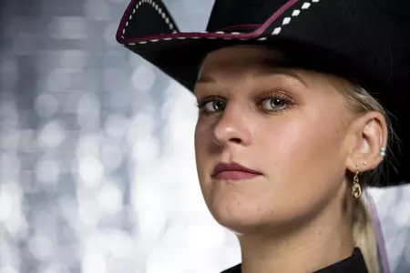 COLLEGE STATION, TX - August 25, 2021 - Emmy-Lu Marsh of the Texas A&M Aggies during Equestrian Photo Day in College Station, TX. Photo By Kate Luffman/Texas A&M Athletics