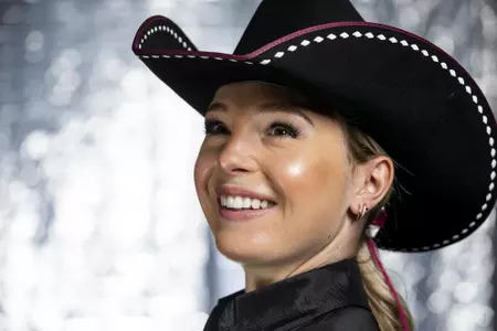COLLEGE STATION, TX - August 25, 2021 - Ariana Gray of the Texas A&M Aggies during Equestrian Photo Day in College Station, TX. Photo By Kate Luffman/Texas A&M Athletics