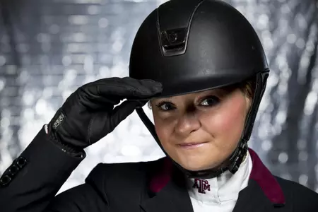 COLLEGE STATION, TX - August 25, 2021 - Madison Wanicka of the Texas A&M Aggies during Equestrian Photo Day in College Station, TX. Photo By Kate Luffman/Texas A&M Athletics