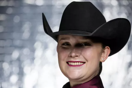 COLLEGE STATION, TX - August 25, 2021 - Evelyn Beesaw of the Texas A&M Aggies during Equestrian Photo Day in College Station, TX. Photo By Kate Luffman/Texas A&M Athletics
