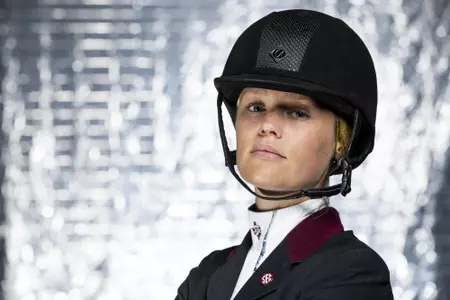 COLLEGE STATION, TX - August 25, 2021 - Haley Redifer of the Texas A&M Aggies during Equestrian Photo Day in College Station, TX. Photo By Kate Luffman/Texas A&M Athletics