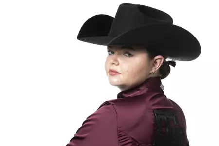 COLLEGE STATION, TX - August 25, 2021 - Ella Petak of the Texas A&M Aggies during Texas A&M Equestrian Team Photo Day at The Studio in Kyle Field in College Station, TX. Photo By Aiden Shertzer/Texas A&M Athletics