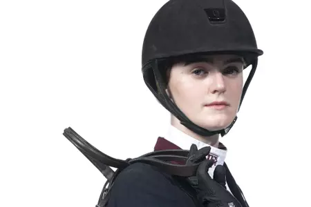 COLLEGE STATION, TX - August 25, 2021 - Devon Thomas of the Texas A&M Aggies during Texas A&M Equestrian Team Photo Day at The Studio in Kyle Field in College Station, TX. Photo By Aiden Shertzer/Texas A&M Athletics