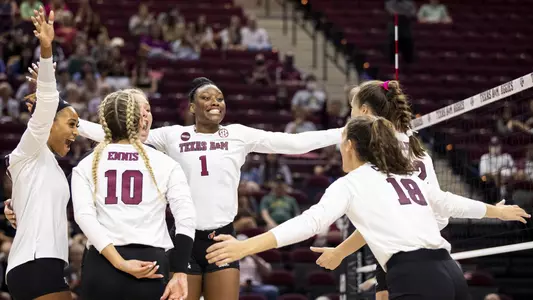 COLLEGE STATION, TX - 20210820 - Exhibition Game - Texas A&M Aggies Volleyball vs. Baylor Bears