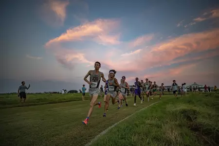 COLLEGE STATION, TX - September 01, 2021 -  Joseph Benn, Jonathan Chung during the Cross Country Meet in College Station, TX. Photo By Aiden Shertzer/Texas A&M Athletics