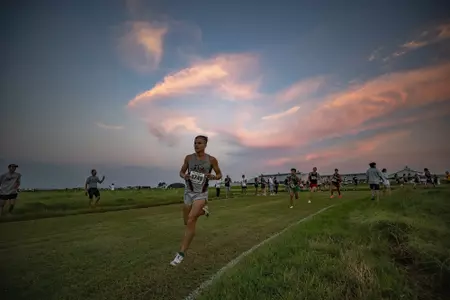 COLLEGE STATION, TX - September 01, 2021 - David Serrato during the Cross Country Meet in College Station, TX. Photo By Aiden Shertzer/Texas A&M Athletics