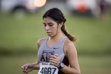 COLLEGE STATION, TX - September 01, 2021 - Catalina Cerda during the Cross Country Meet in College Station, TX. Photo By Craig Bisacre/Texas A&M Athletics