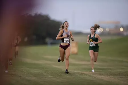 COLLEGE STATION, TX - September 01, 2021 - Grace Plain during the Cross Country Meet in College Station, TX. Photo By Craig Bisacre/Texas A&M Athletics
