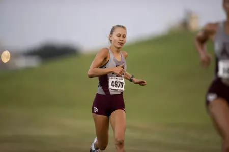 COLLEGE STATION, TX - September 01, 2021 - Maddie Livingston during the Cross Country Meet in College Station, TX. Photo By Craig Bisacre/Texas A&M Athletics