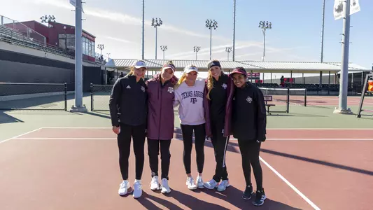 COLLEGE STATION, TX - 20220122 - Texas A&M Aggies Women's Tennis vs. Houston Baptist Cougars
