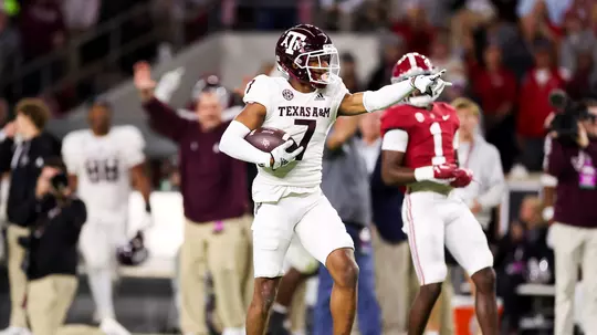 TUSCALOOSA, AL - October 08, 2022 - during the game between the Alabama Crimson Tide and the Texas A&M Aggies at Bryant-Denny Stadium in Tuscaloosa, AL. Photo By Evan Pilat/Texas A&M Athletics