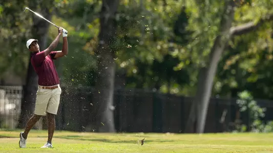 COLLEGE STATION, TX - September 01, 2021 - Vishnu Sadagopan of the Texas A&M Aggies during Men?s Golf Practice in College Station, TX. Photo By Kate Luffman/Texas A&M Athletics