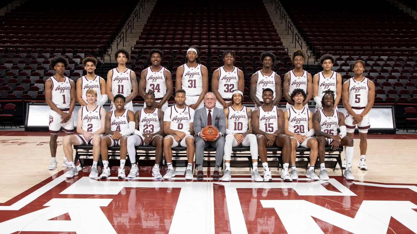 Men's basketball team picture. Photo By Craig Bisacre/Texas A&M Athletics