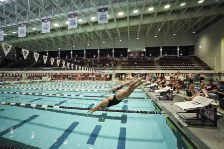 COLLEGE STATION, TX - October 06, 2022 - \sd during the game between the Houston Cougars and the Texas A&M Aggies at Rec Center Natatorium in College Station, TX. Photo By Hayden Carroll/Texas A&M Athletics