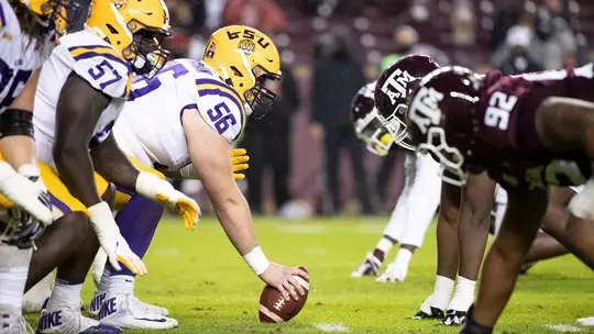 LSU Texas A&M line of scrimmage 2020