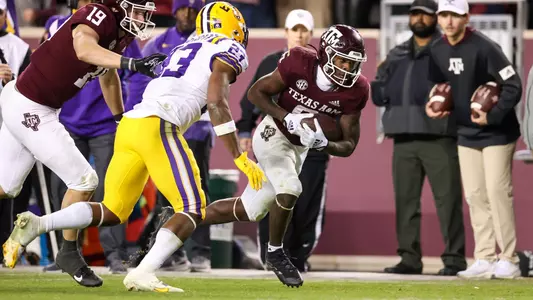 COLLEGE STATION, TX - November 26, 2022 - during the Football game between the LSU Tigers and the Texas A&M Aggies at Kyle Field in College Station, TX. Photo By Aiden Shertzer/Texas A&M Athletics