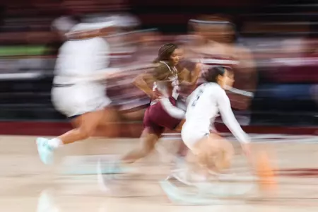 COLLEGE STATION, TX - November 27, 2022 - Guard Sahara Jones #24 of the Texas A&M Aggies during the Women's Basketball game between the Rice Owls and the Texas A&M Aggies at Reed Arena in College Station, TX. Photo By Craig Bisacre/Texas A&M Athletics/Texas A&M Athletics