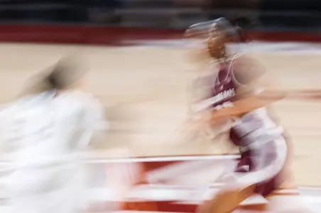 COLLEGE STATION, TX - November 27, 2022 - Guard Sydney Bowles #00 of the Texas A&M Aggies during the Women's Basketball game between the Rice Owls and the Texas A&M Aggies at Reed Arena in College Station, TX. Photo By Craig Bisacre/Texas A&M Athletics/Texas A&M Athletics