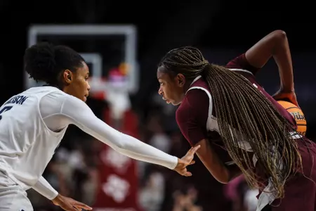 COLLEGE STATION, TX - November 27, 2022 - Guard Sahara Jones #24 of the Texas A&M Aggies during the Women's Basketball game between the Rice Owls and the Texas A&M Aggies at Reed Arena in College Station, TX. Photo By Craig Bisacre/Texas A&M Athletics/Texas A&M Athletics