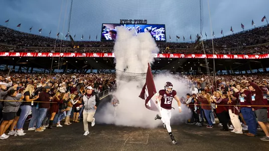 COLLEGE STATION, TX - October 29, 2022 - during the Football game between the Ole Miss Rebels and the Texas A&M Aggies at Kyle Field in College Station, TX. Photo By Brendall O'Banon/Texas A&M Athletics