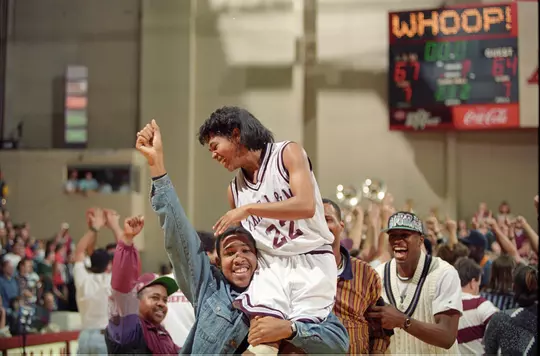 Lisa Branch after 1994 win over Texas Tech