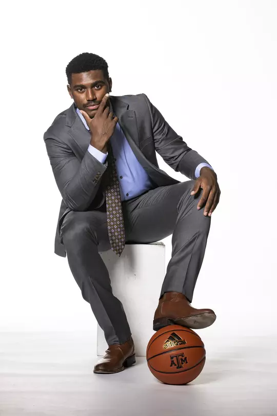 COLLEGE STATION, TX - October 25, 2022 - Forward Henry Coleman III #15 of the Texas A&M Aggies during Texas A&M Aggies Men's Basketball photo day in College Station, TX. Photo By Craig Bisacre/Texas A&M Athletics