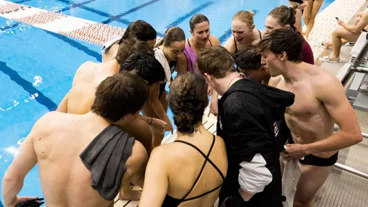 AUSTIN, TX - October 21, 2022 - The Texas A&M Aggies during the meet between the Texas Longhorns, Indiana Hoosiers and the Texas A&M Aggies at Lee and Joe Jamail Texas Swimming Center in Austin, TX. Photo By Ethan Mito/Texas A&M Athletics