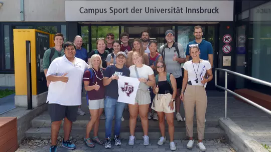 Paul Batista and students at Innsbruck