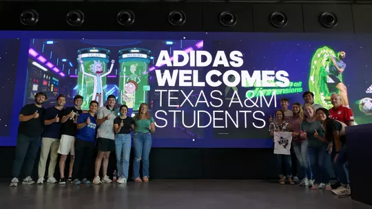 Paul Batista and students at Adidas campus